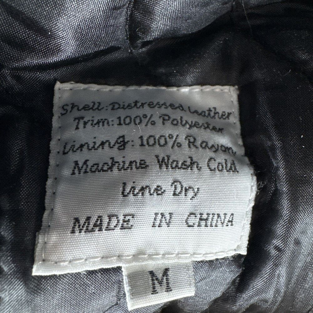 Mad Bomber Distressed‎ Leather Hat With Flaps Size M Men's Brown Recycled - Picture 6 of 8